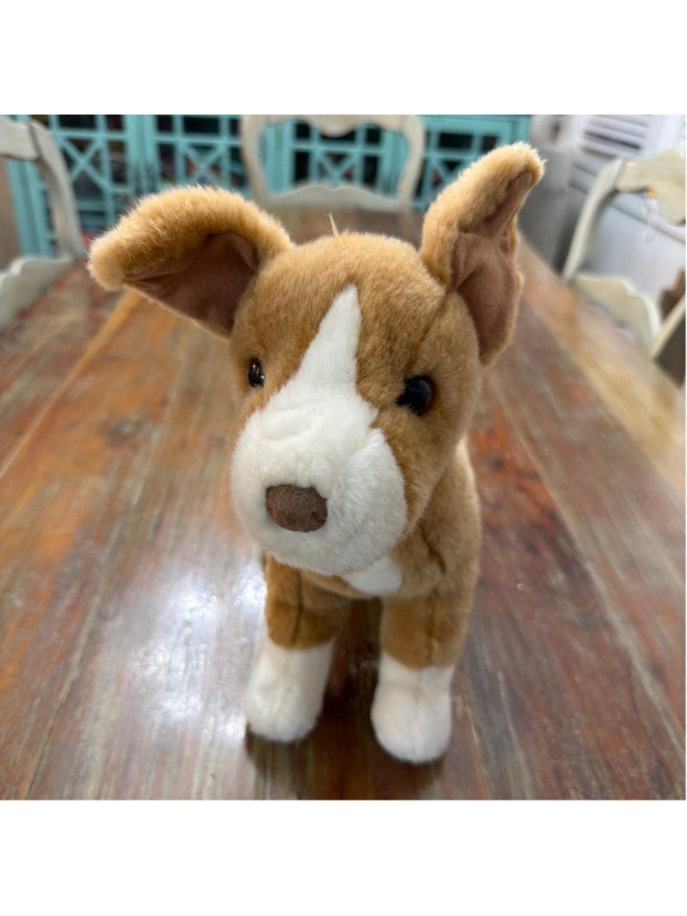 Douglas Cuddle Toys Tan White Puppy Dog Pitbull Boxer Mix Plush Stuffed Animal